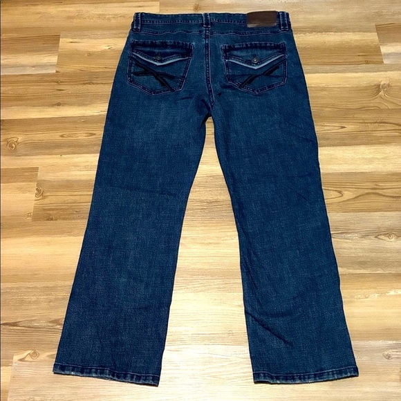 TK Axel Mens Jeans Slim Boot Cut Stretch Denim Med Wash Blue Size 34 X 30 - Picture 10 of 11